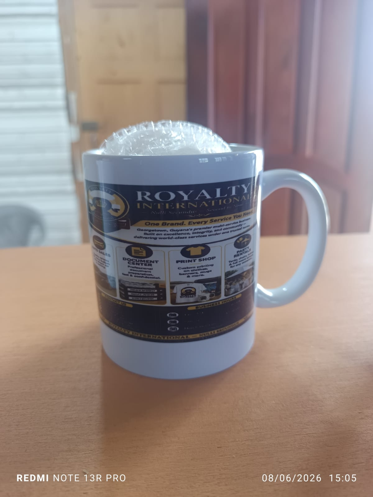 Royalty International branded mug